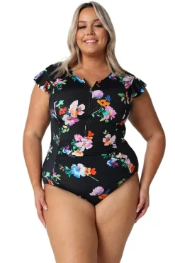 Malibu Frill Sleeve One Piece
