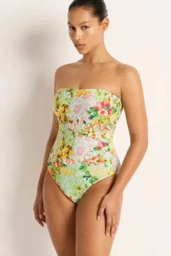 Olympia Spliced Bandeau One Piece