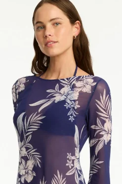 Aloha Mesh Long Dress