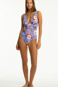Blue Hawaii Spliced One Piece