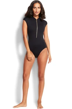 Collective Zip Front One Piece