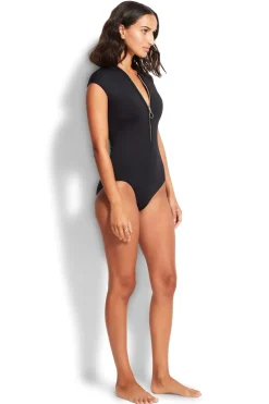 Collective Zip Front One Piece