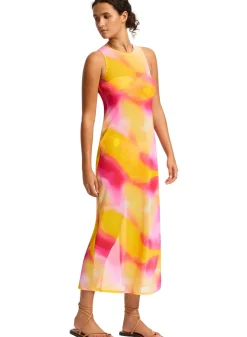 Colour Crush Mesh Midi Cover Up