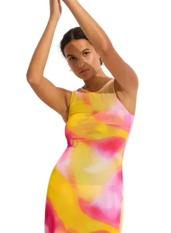 Colour Crush Mesh Midi Cover Up