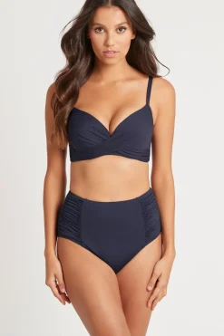 Essentials Cross Front Moulded Cup Underwire Bra