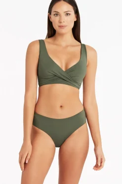 Essentials Cross Front Multifit Bra Top