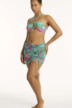 Pacifico Drawstring Mini Mesh Skirt