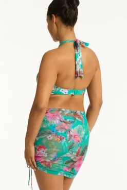 Pacifico Drawstring Mini Mesh Skirt