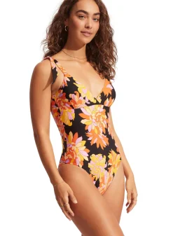 Palm Springs Wrap Front One Piece