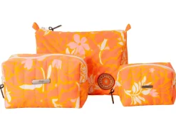 Retro Peach Flowers Lucy Large Pocket