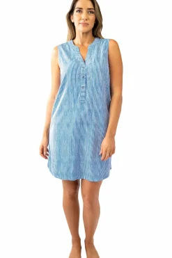 Sally Sleeveless Shirt Dress Stripes
